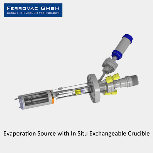 Evaporation Source with In Situ Exchangeable Crucible